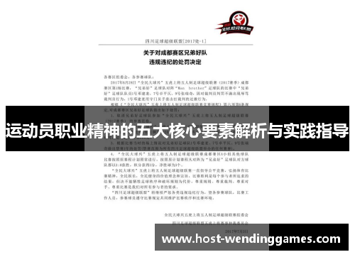运动员职业精神的五大核心要素解析与实践指导